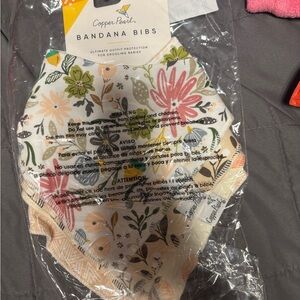 Copper Pearl Floral Bandana Bibs - Multicolor
